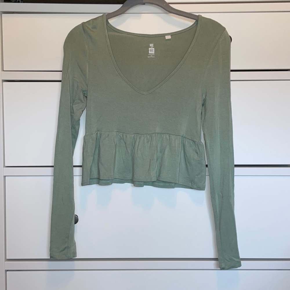 PacSun, green long sleeve, size XS